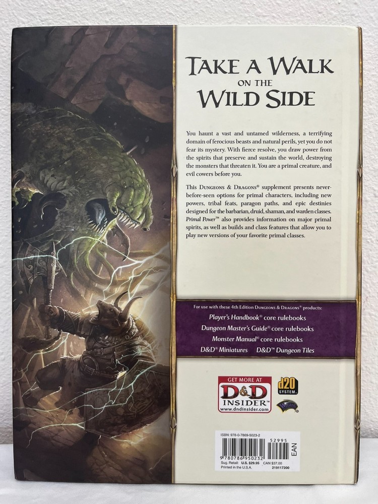 Dungeons and Dragons 4e Primal Power - Hardcover