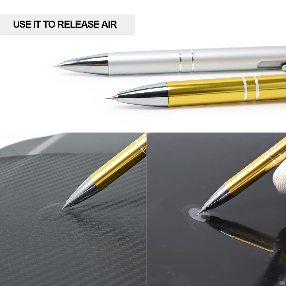 2 Pack Pin Pen Weeding Tool for Vinyl, Bubble Air Release Gold+silver