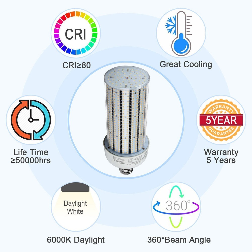 120W LED Corn Bulbs Light E39 Mogul Base Warehouse High Bay Light 6000K Daylight