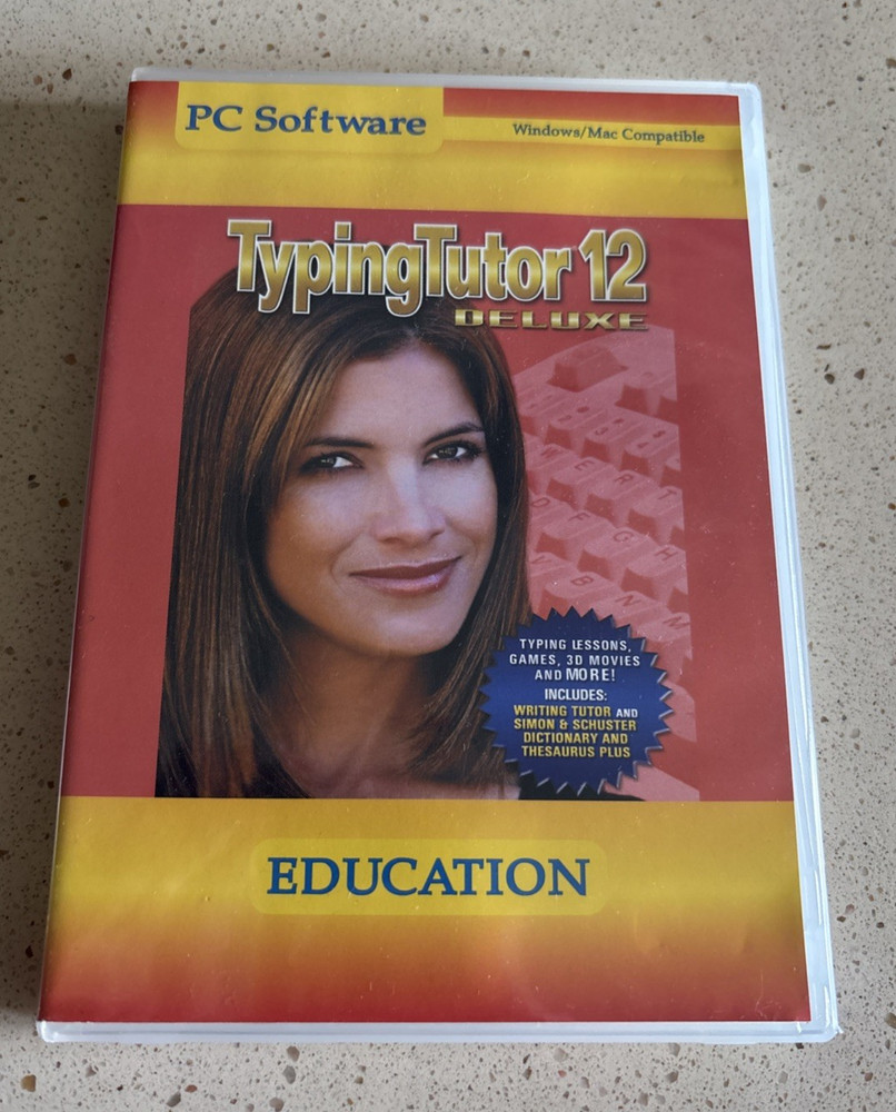 Typing Tutor 12 Deluxe  Interactive Typing Tutorial CD Rom PC Windows Mac 2002