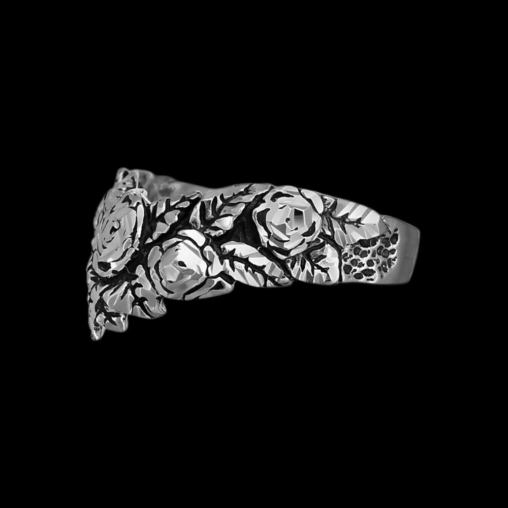 Diamond Cut Flower Crown Ring