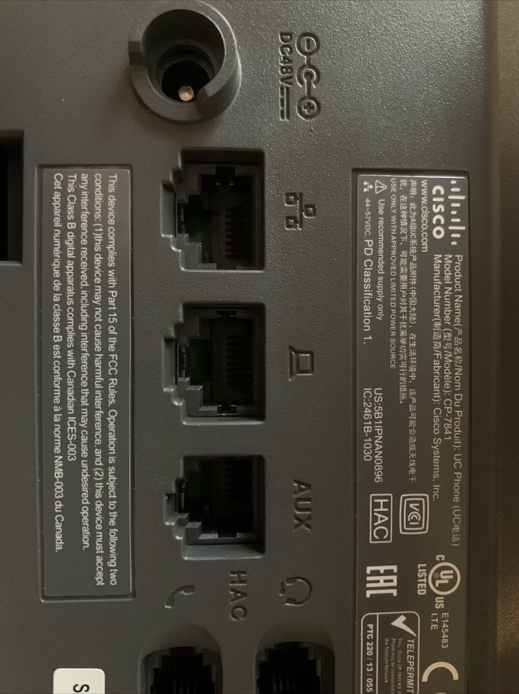 Cisco CP-7841-K9 [GRAY+SILVER][4 LINES][USE WITH CUCM][MINT CONDITION]