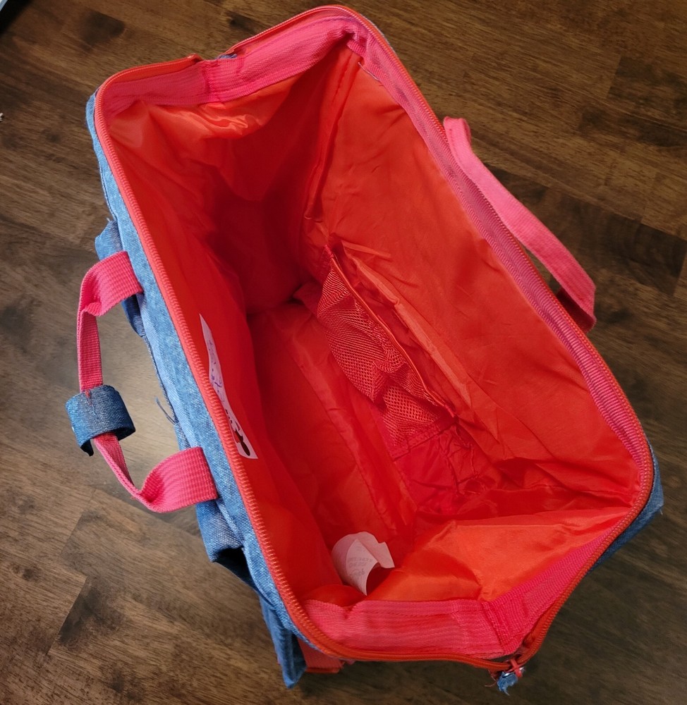 Disney Minnie Mouse Back Pack Chenille Bow Weekender