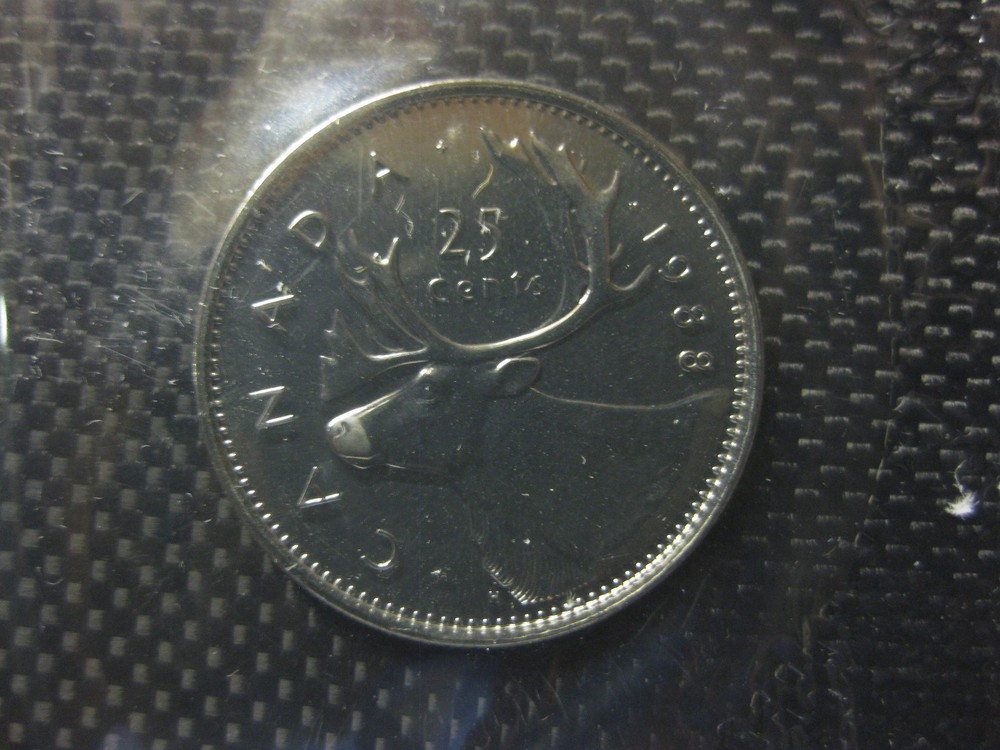 1988 Canadian Prooflike Quarter ($0.25)