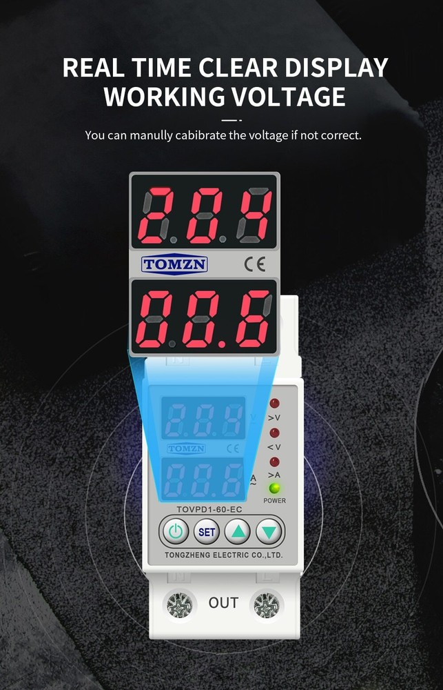 Adjustable Over Voltage & Under Voltage Current Protective Device Relay 40-80A