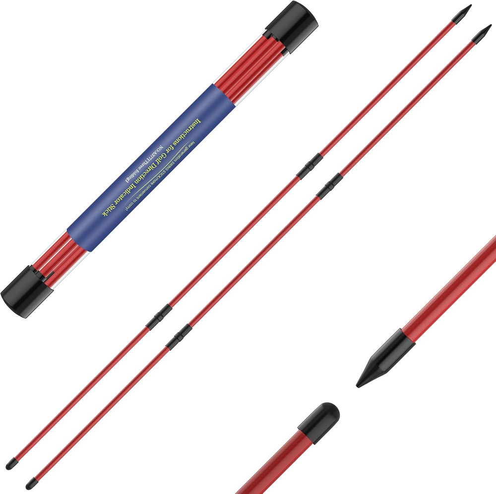 Golf Alignment Sticks 2 Pack,Upgraded 48" Collapsible Alignment Stick Golf Train