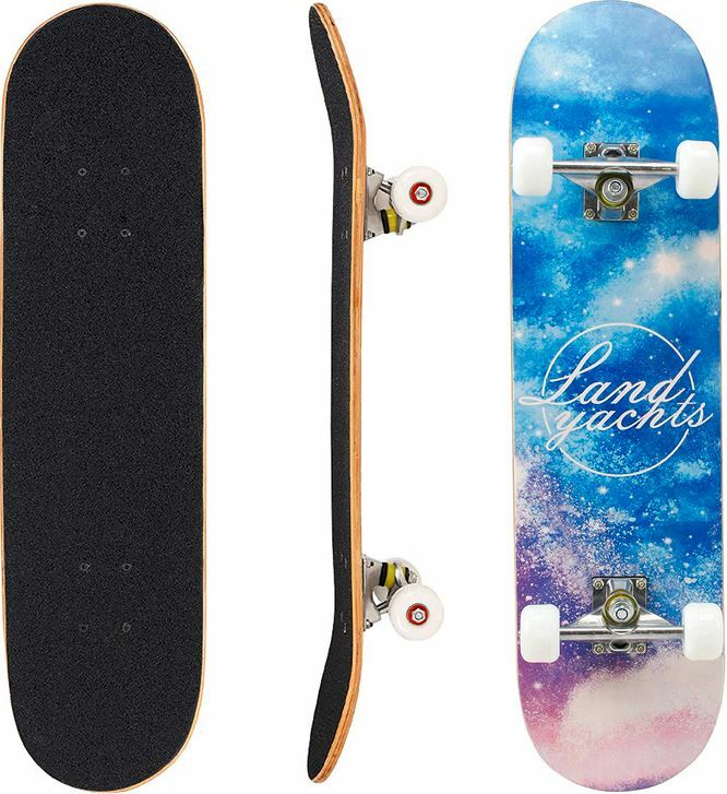 Skateboard 31"x8" Complete Skate Board 7 Layers Deck Maple Wood for Beginner-Pro