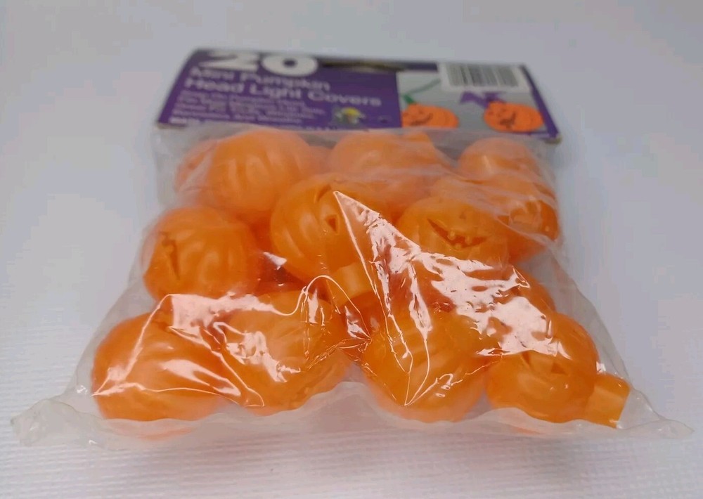 20 Mini Pumpkin Head Light Covers Fits Most Miniature String Lights