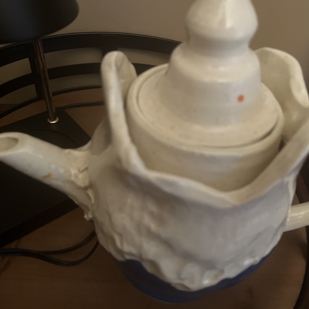 Ben Waters 2002 Double Pitcher Blue & White Pottery