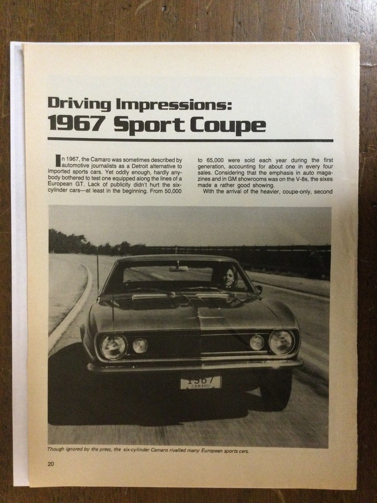 Misc 6544 Article Driving Impression 1967 Sport Coupe 6 page