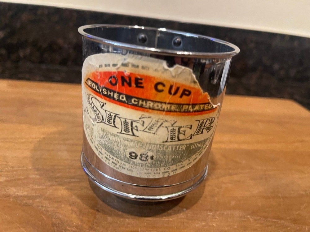 One Cup Polished Chrome Plated Sifter