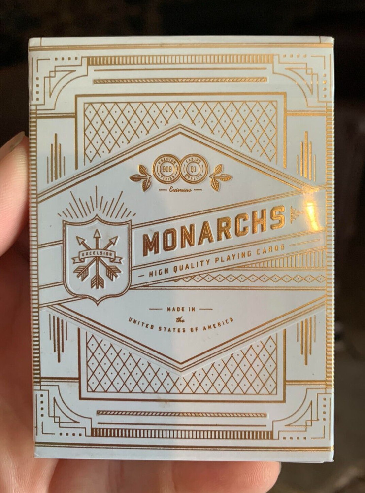 WHITE GOLD Theory11 MONARCH Playing Card Deck