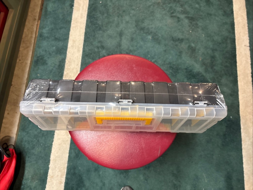 Portable Storage Organizer Case : 9 Compartment : Durable ABS : Carrying Handle