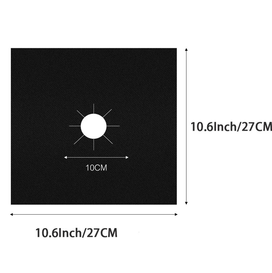4pcs Gas Stove Protector Pads – Reusable Non-Stick Liner for Kitchen Cookware