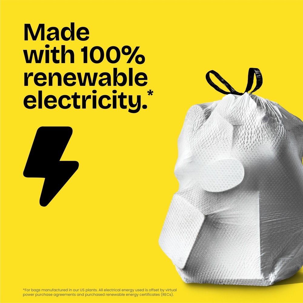 ForceFlex MaxStrength Tall Kitchen Drawstring Trash Bags 13 Gallon Odorshield