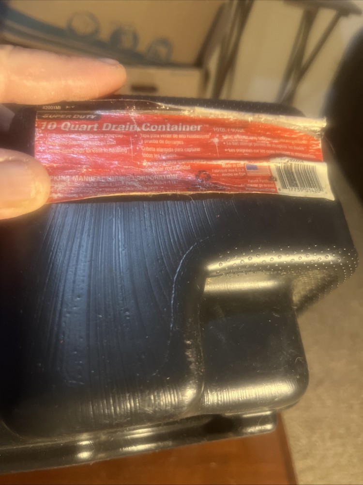 Super Duty Drain Container, Plastic, 10 Qt. - 42001MI
