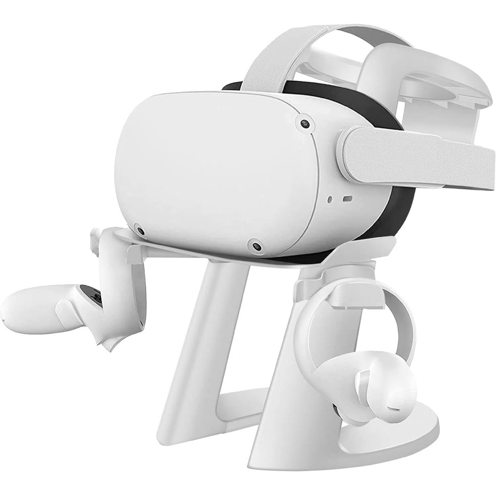 VR Headset Stand for Quest 2 with Controller Charger Dock