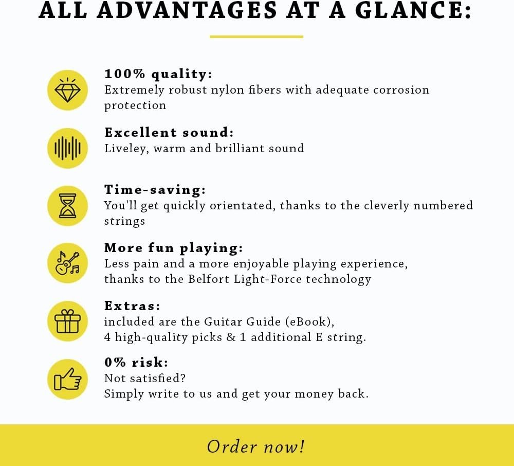 Phosphor Bronze Acoustic Guitar String Set + Bonus Picks & Extra E-String