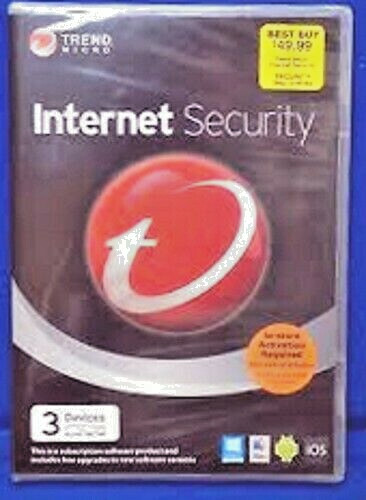 Trend Micro Internet Security (Windows 8/Mac/And/iOS, 3 Devices Protected) NEW