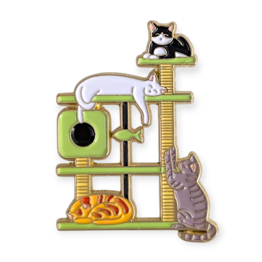 Animal Enamel Pin: Cat Tree