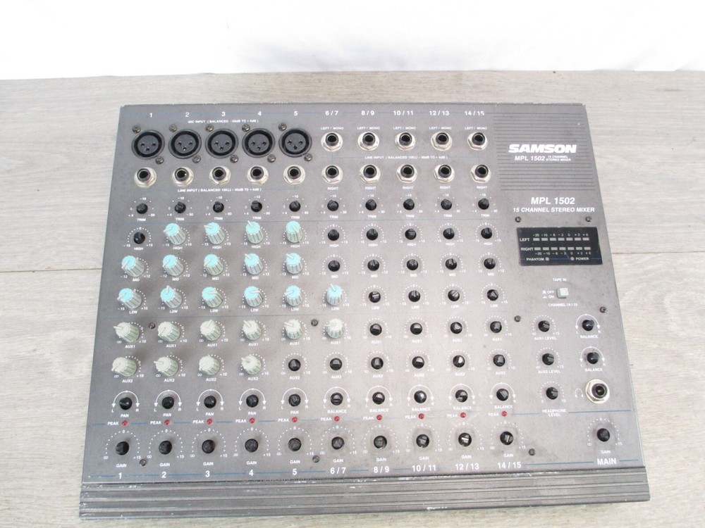 Samson Technologies MPL1502 15 Channel Stereo Mixer **READ**