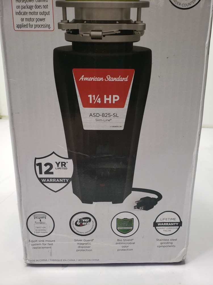 American Standard Slim Line 1.25HP Food Waste Disposer ASD-825-SL ART 1878939
