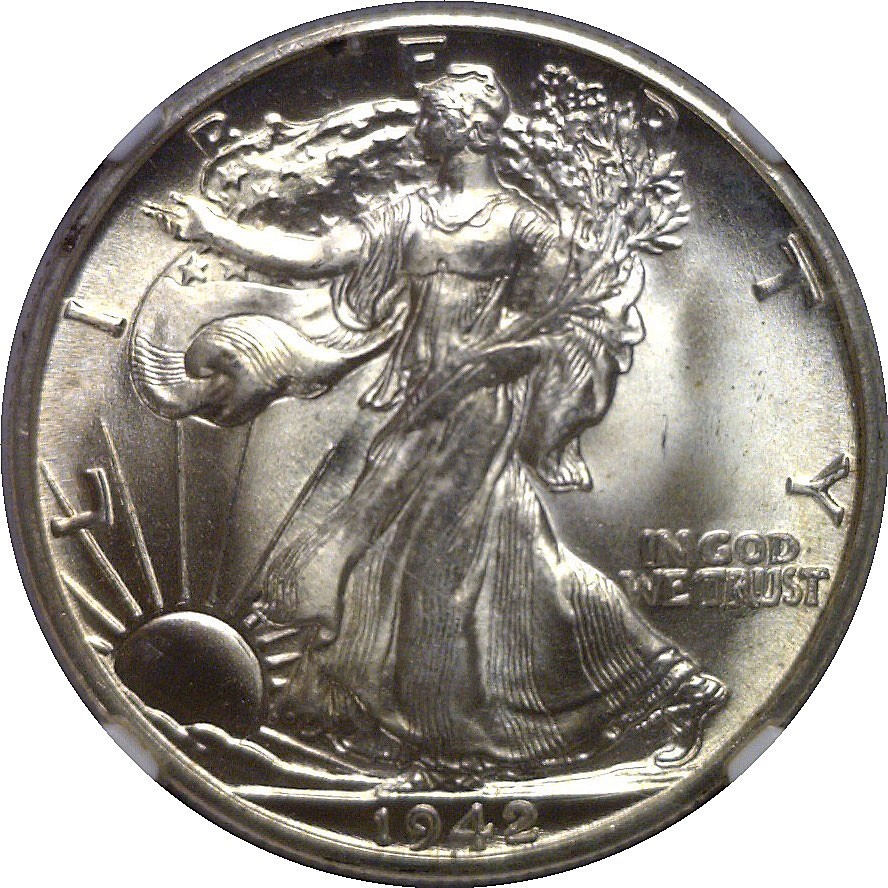 1942-D Walking Liberty Half Dollar NGC MS-67+