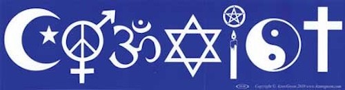 COEXIST Blue & White Bumper Sticker!
