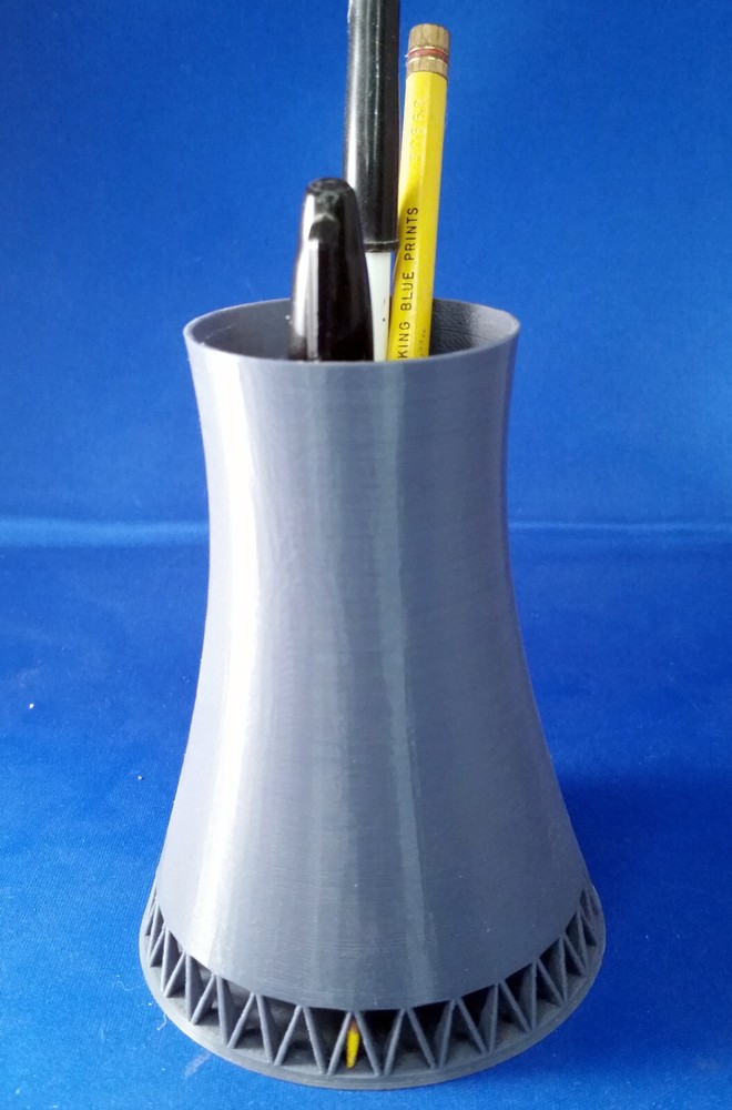 Hyperboloid Cooling Tower Pencil Cup