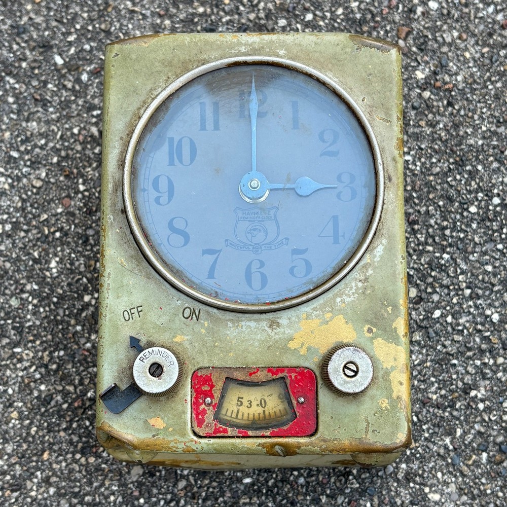 Hawkeye Clock Co. Reminder Clock Mechanical Wind Up Works