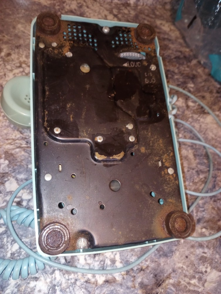BLUE WESTERN ELECTRIC BELL ROTARY PHONE UNTESTED