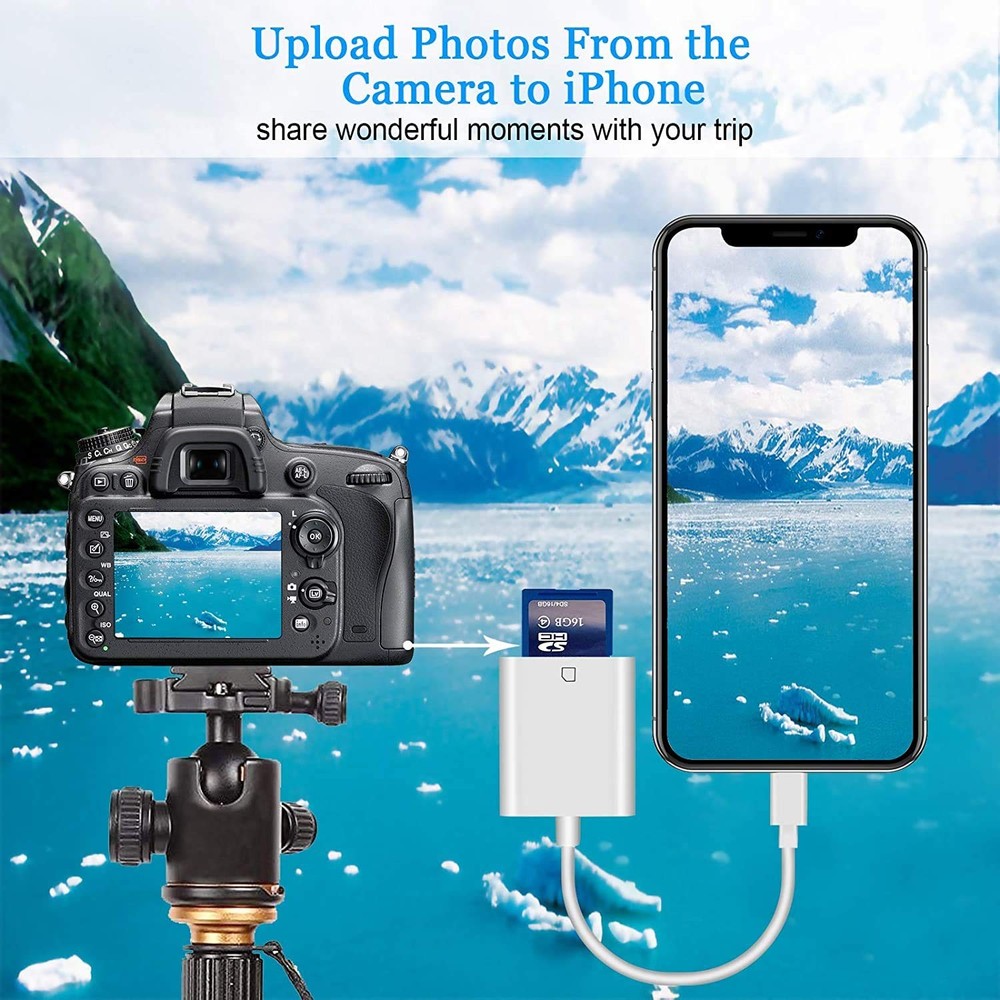 Apple MFi Certified Lightning to SD Card Camera Reader for iPhone iPad, sd Ca...