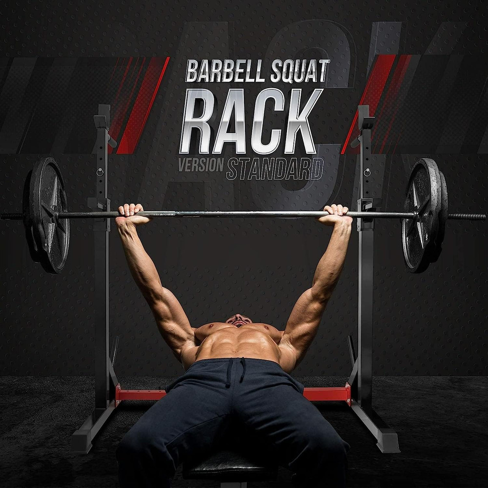 Squat Rack for Home Gym, Adjustable Barbell Stand Rack, Multi-Function Weight Li