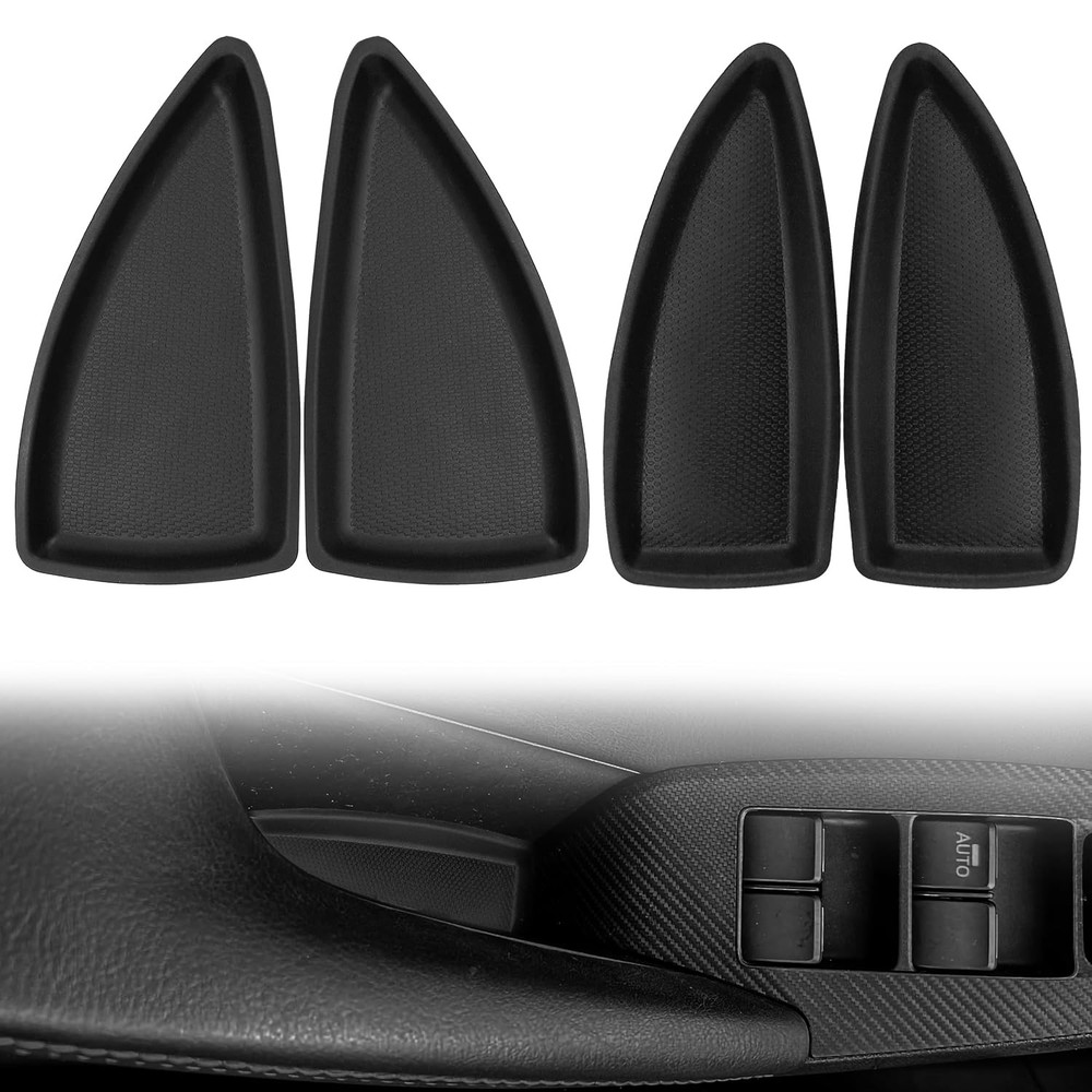 4pcs/Set Door Switch Bezel Cap Replacement Left/Right Front/Rear Plastic Bolt Co