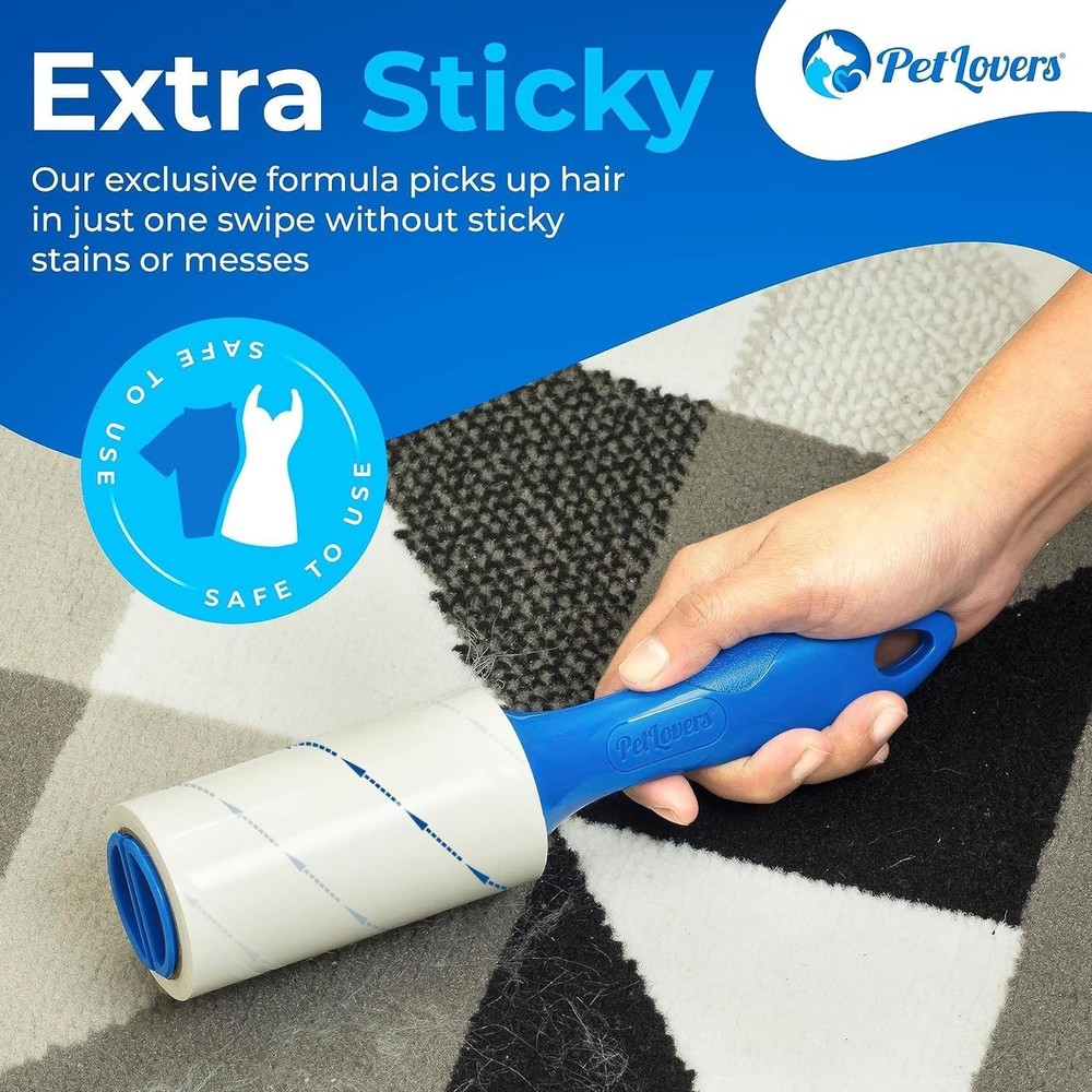 Ultimate Lint Roller Value Set - 3 Extra Sticky Rollers for Pets & Clean Clothes