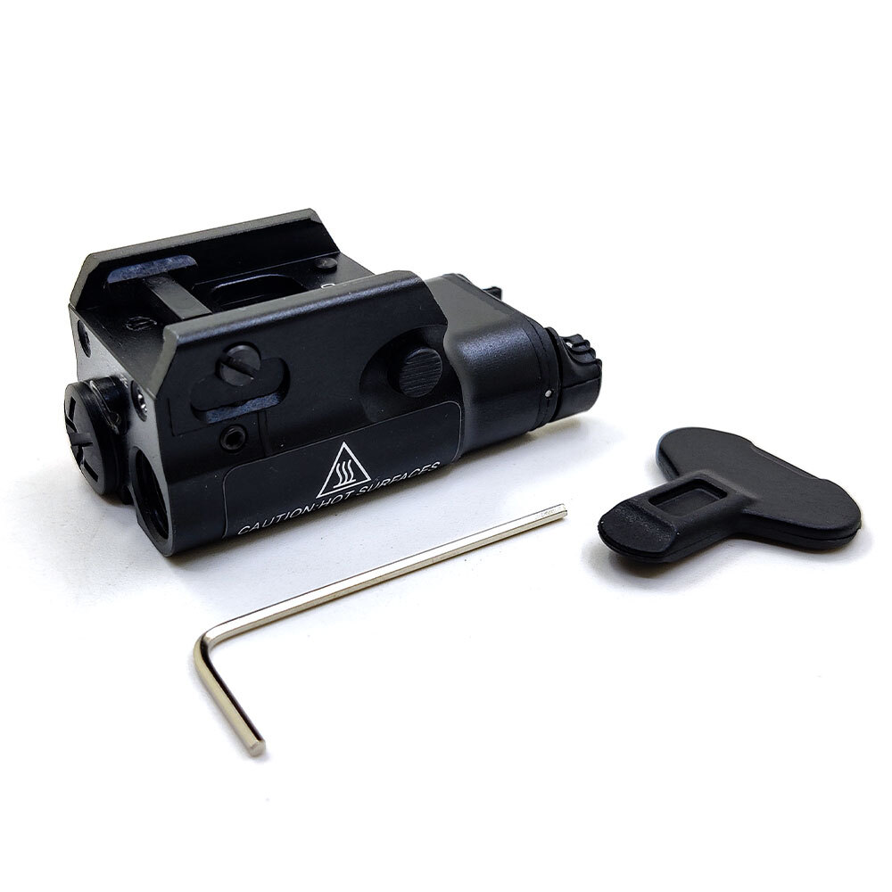 Compact XC-2 Style Weapon Light LED White Flashlight Combo Red Laser Light