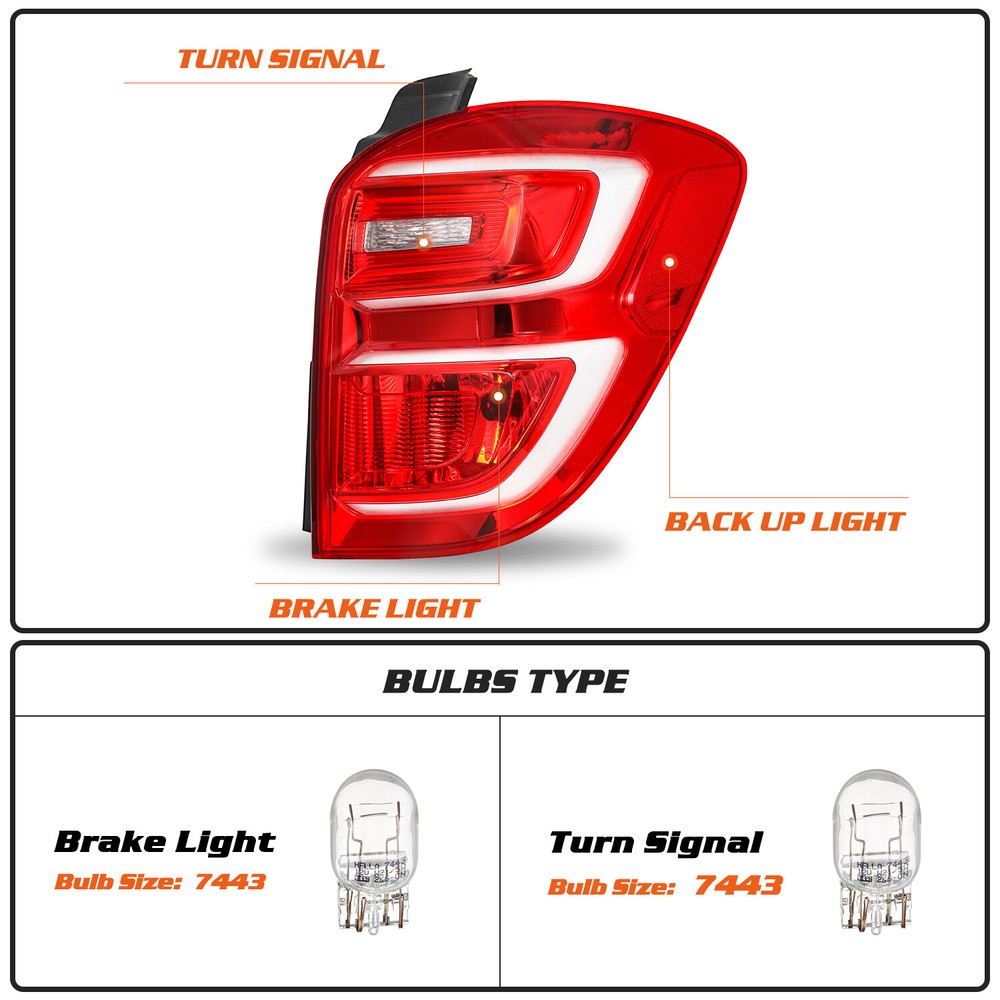 For 2016-2017 Chevy Equinox Brake Lamp Left+Right Set Tail Light