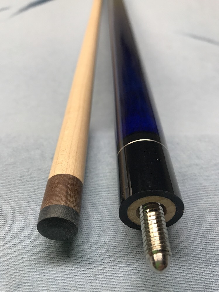 J&J Blue Stained Wrapless Dedicated Break Cue Stick