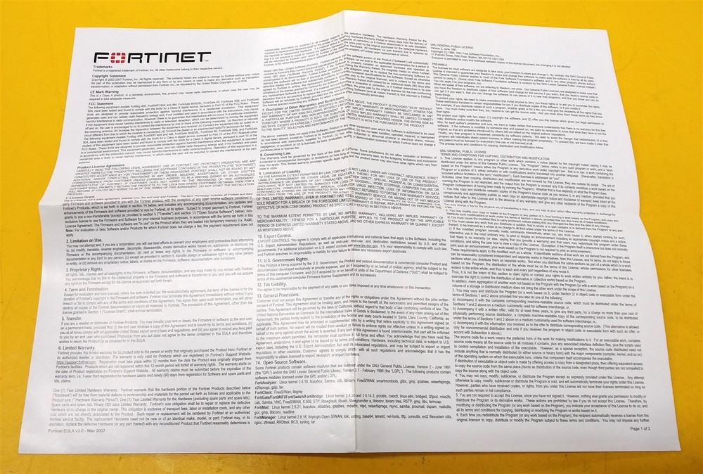 ⭐️⭐️⭐️⭐️⭐️ Fortinet Tools & Documentation Disc w Start Guide for FortiGate-50B
