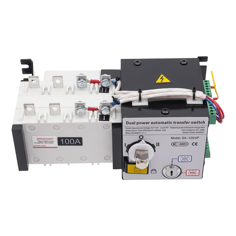 100A/4P Dual Power Automatic Transfer Switch Isolation Type Generator Converter