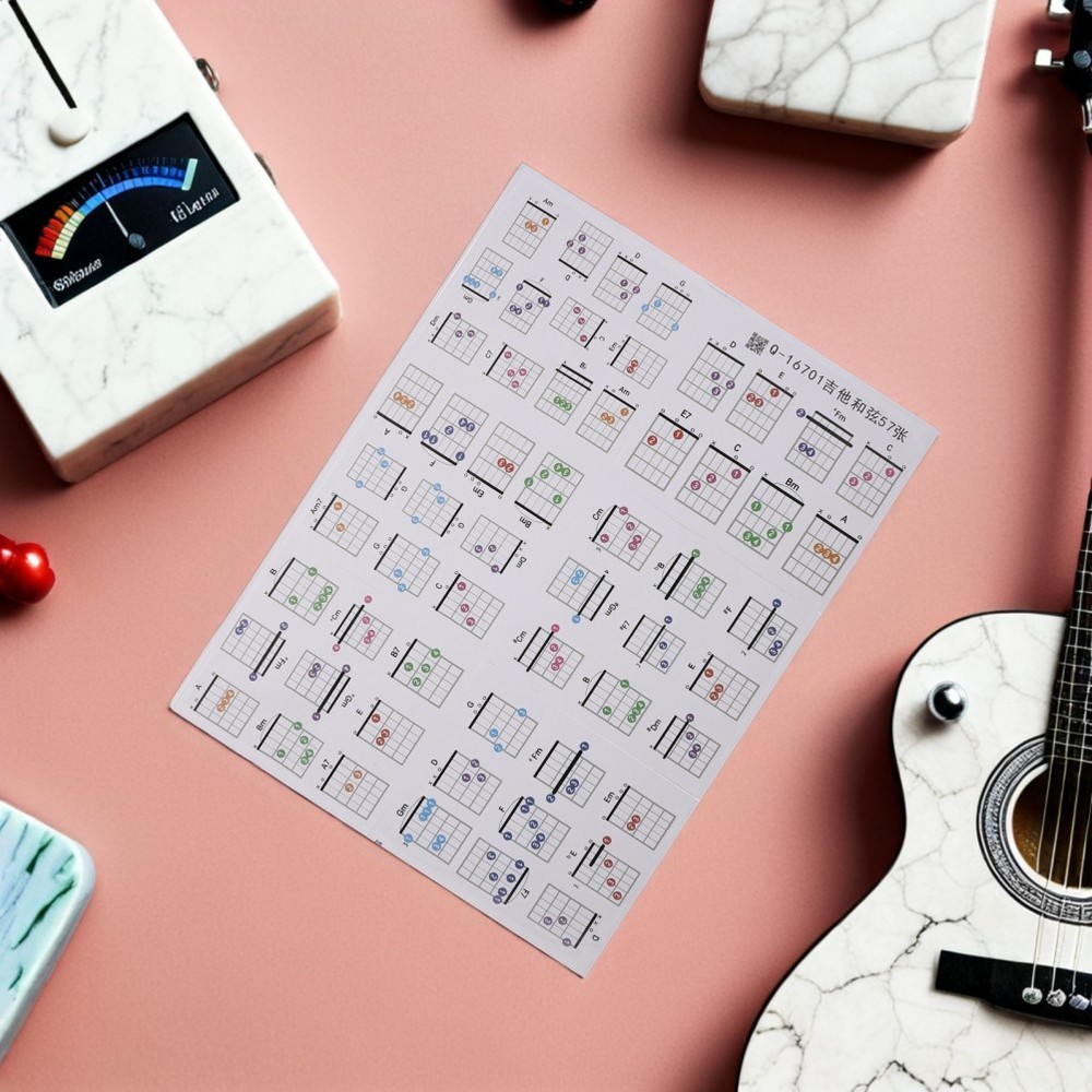 57 Pcs Guitar Chord Helper Chords Chart Beginner Learning Accessory
