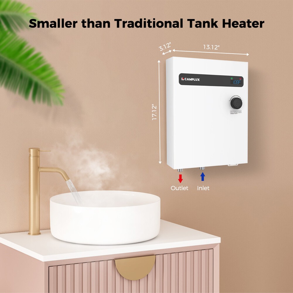 18kW Electric Tankless Water Heater 240V Compact Self-Modulating for Whole House
