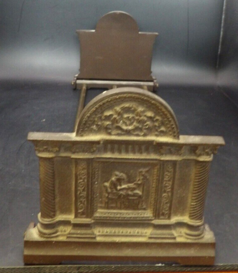 1920s Bronzed Cast Iron  Expandable Bookend