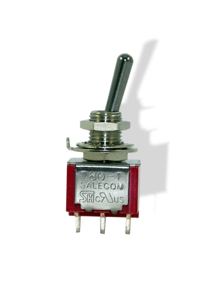 Switch Mini Toggle ON ON Chrome with Chrome Knob 081391CH