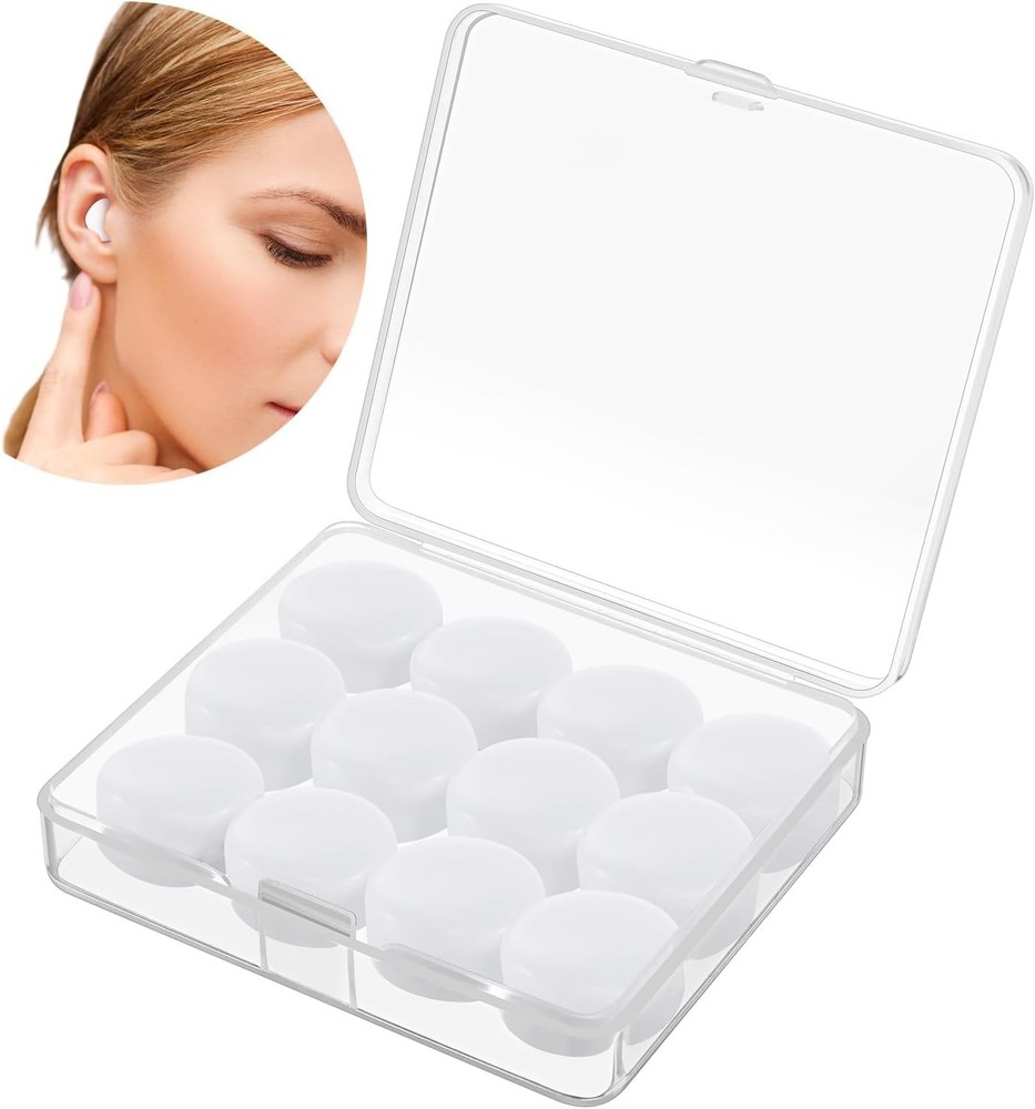 Soft Ear Plugs for Sleeping, Reble able Silicone Earplugs
