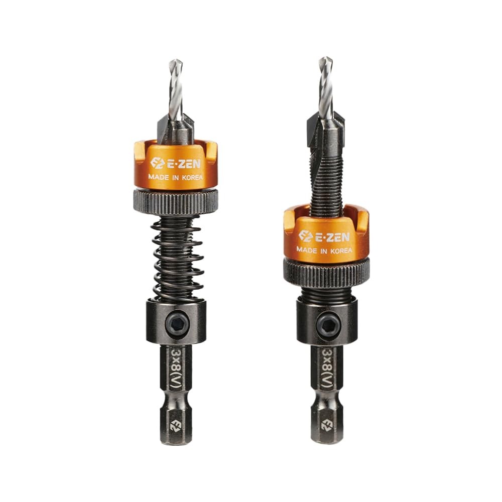 EZ EZEN Depth Adjustable Countersink Drill Bit (3 x 3 x 8mm (1/8" x 5/16")