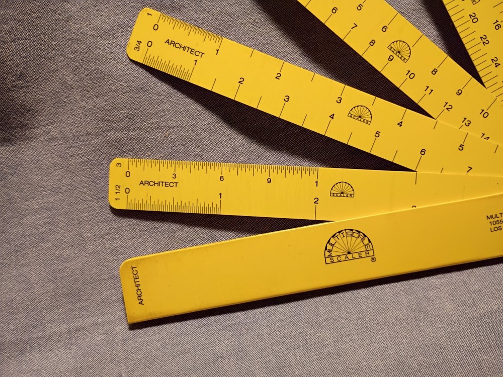 MULTISCALE Scaler Architect/Engineer Drafting Fan -Curtis Engineering Corp. used