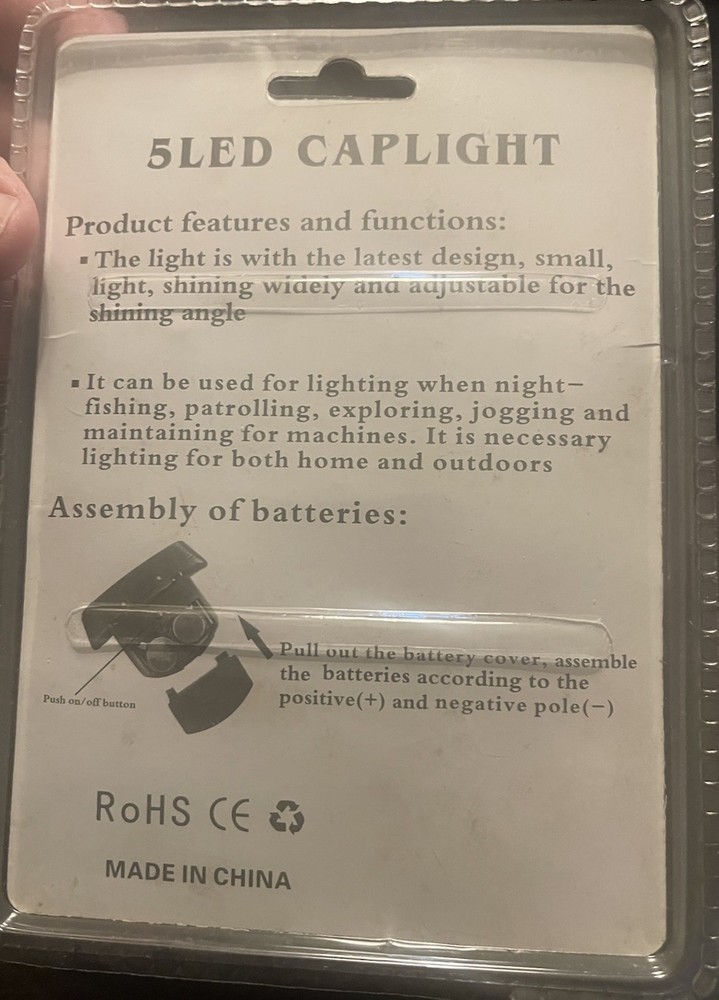 Sealed 5 LED Cap Light