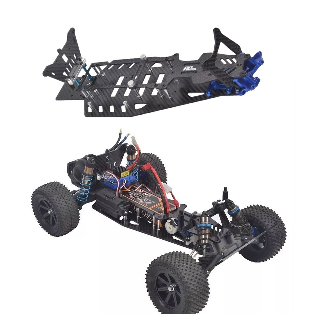 Carbon Chassis Frame Conversion Kit for Rustler VXL 2WD Bandit Upgrades
