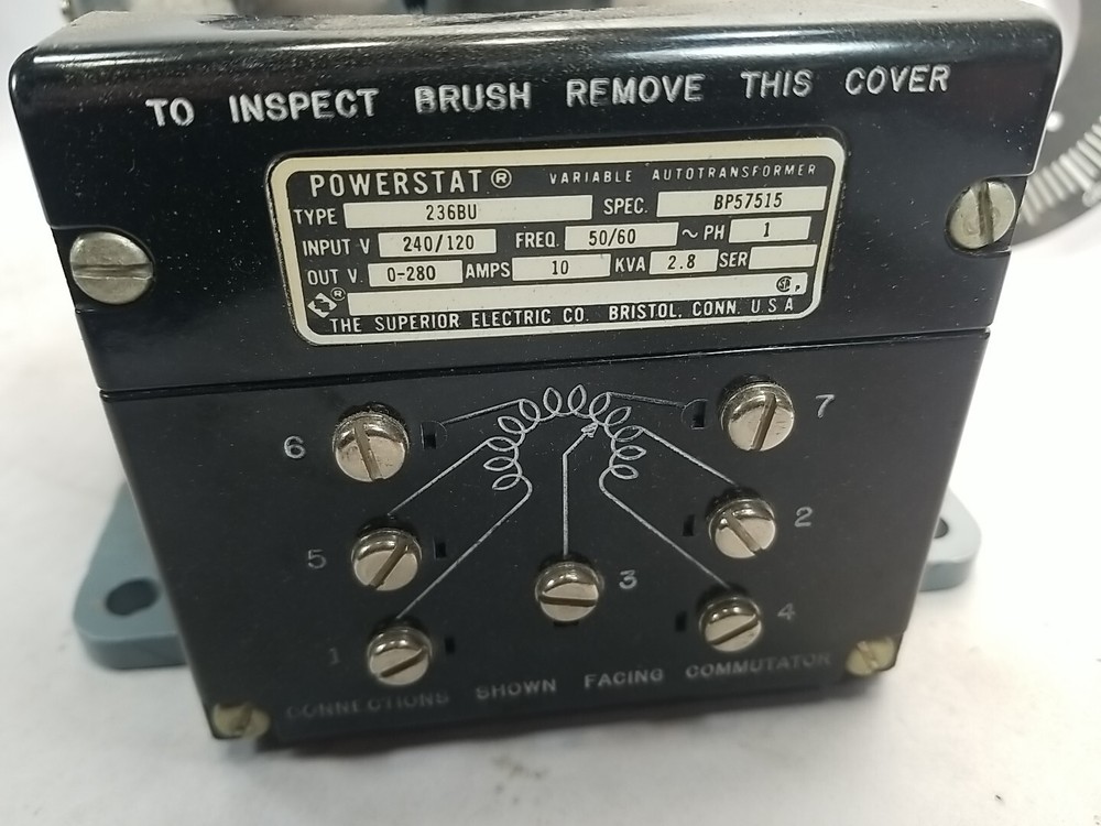 NOS 236 BU TYPE - SUPERIOR POWERSTAT VARIABLE TRANSFORMER